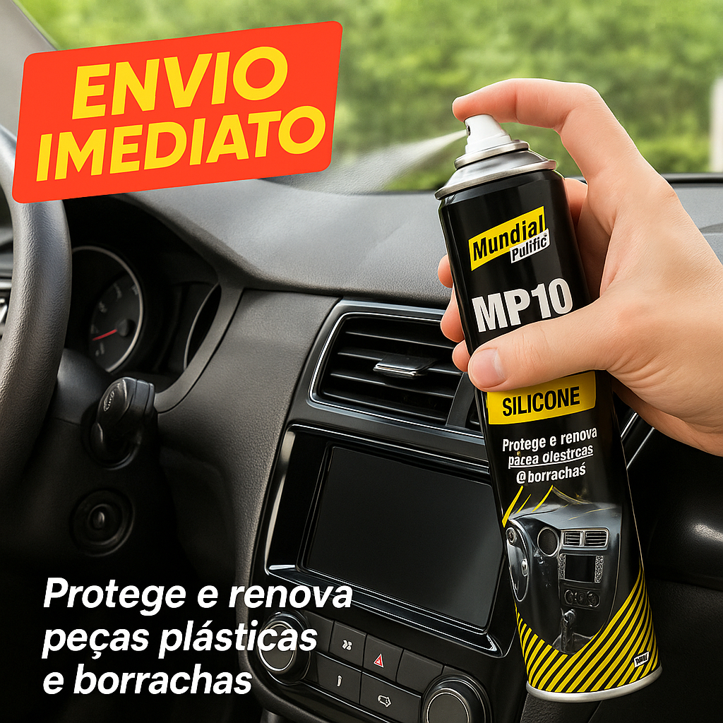 Silicone Automotivo Spray Brilho e Proteção para Painel, Borrachas e Plásticos em Oferta na Shopee