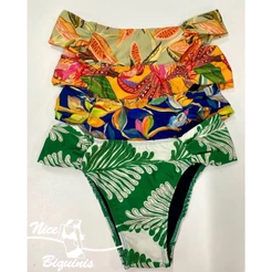 Calcinha de biquini drapeada/borboleta estampada, calcinha biquini drapeado borboleta - avulsa