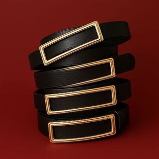 Cinto Fivela Dourada Feminino Fino da Moda