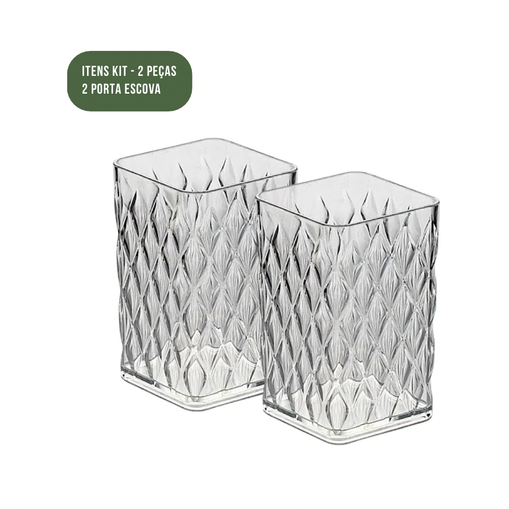 Jogo de Banheiro Luxuoso Multiuso Decoração Lavabo Porta Escova