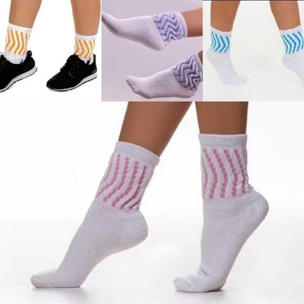 Kit 6 Pares de Meias Aeróbicas– Tamanho Único 33 ao 39– Cores Sortidas– Ideal para Academia, Corrida ou Uso diário.
