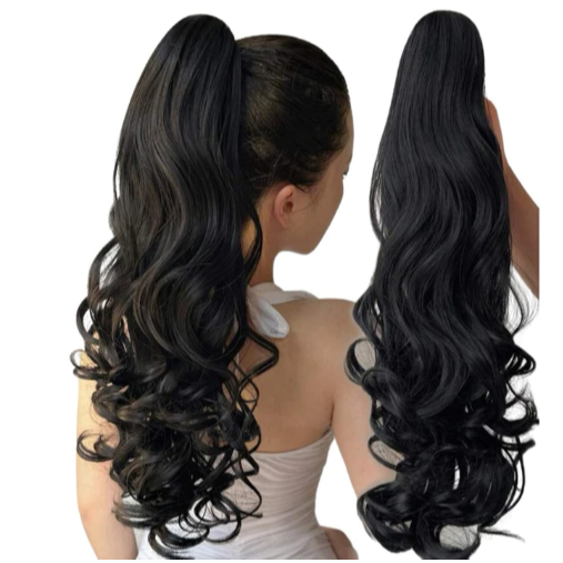 Aplique Rabo De Cavalo ondulado em Oferta na Shopee