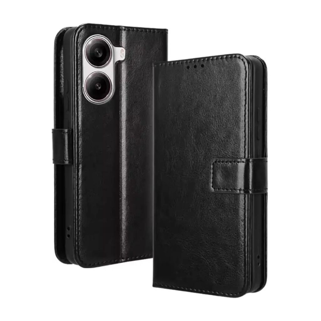 Capa Carteira Flip + Película 3D Para Xiaomi Poco X7 Pro