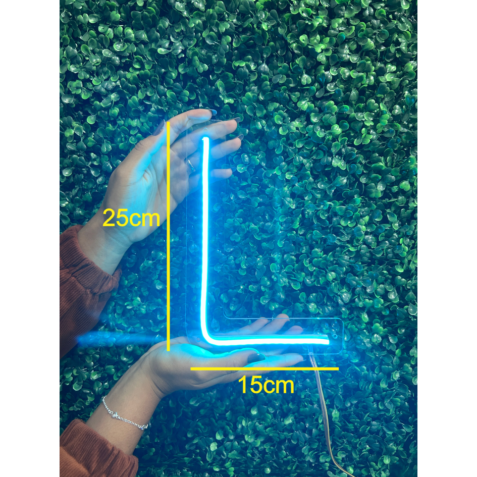 Placa neon Led Letras de A - Z 25 cm valor unitário