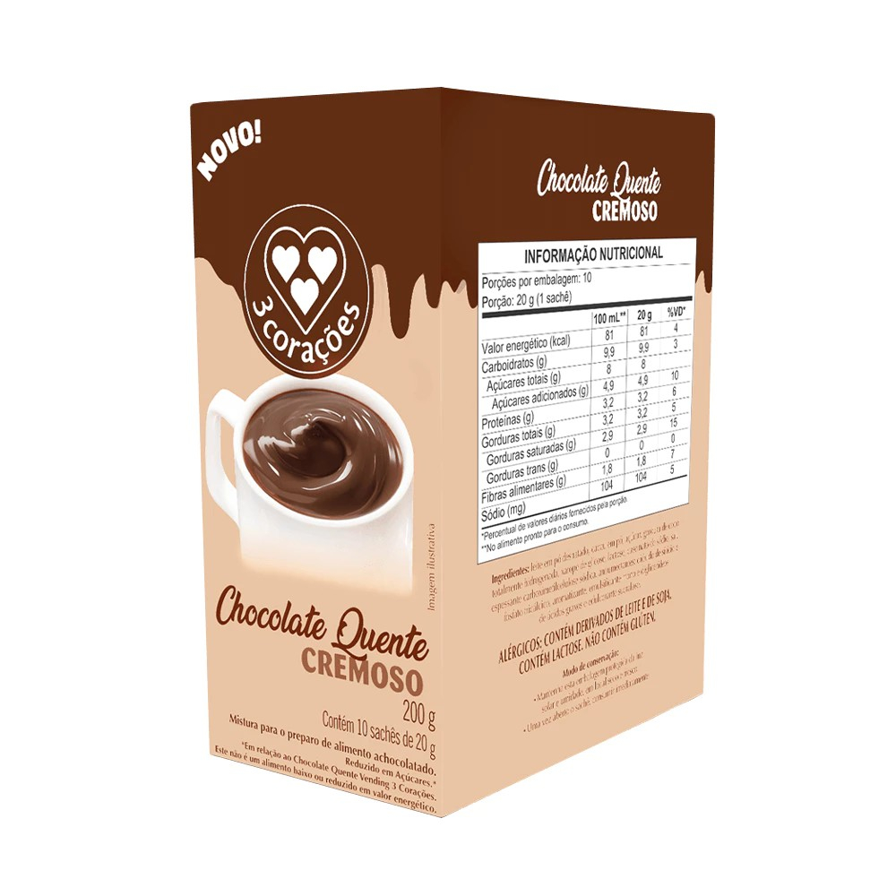 Chocolate Quente Cremoso 5 / 10 / 20 Sachês – Cremoso Solúvel, Sabor Autêntico e Praticidade.
