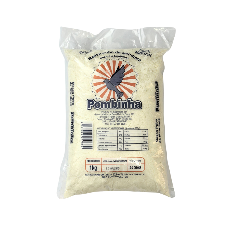 Massa Puba Pombinha de Mandioca 1kg