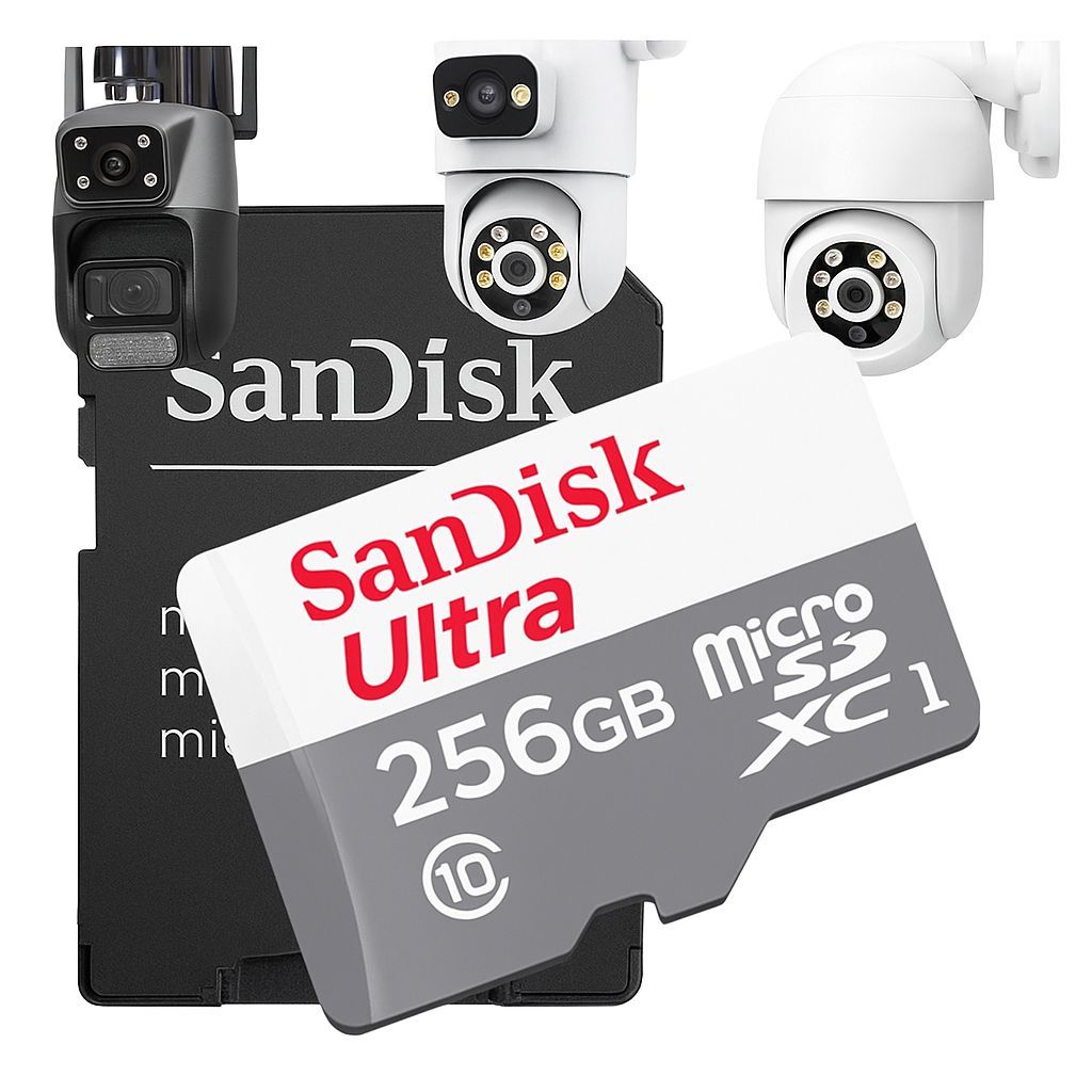 Cartão de Memória - MicroSD SanDisk 128GB e 256GB Classe 10 Ultra: Câmeras de Segurança, Celulares.