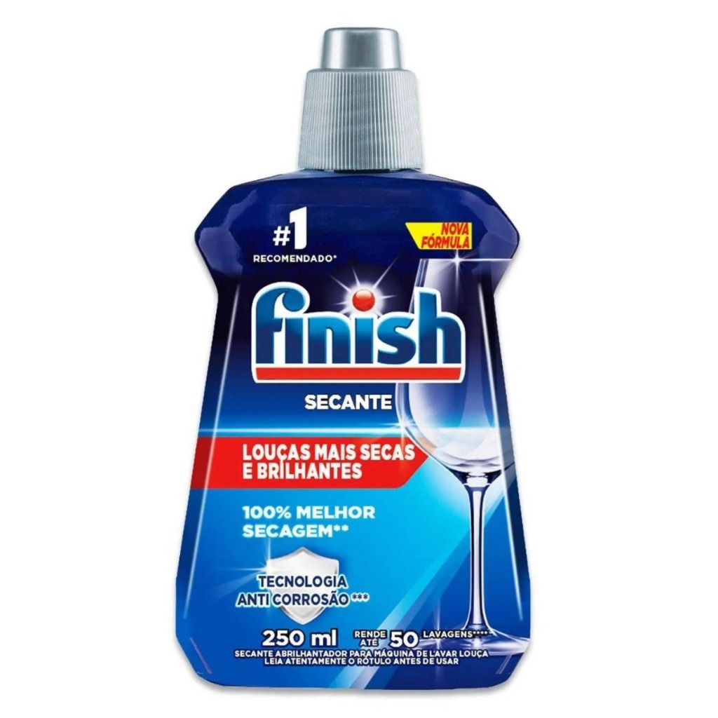 Secante Lava Louça Abrilhantador Finish 250ml Líquido Máquina Lavar Louças