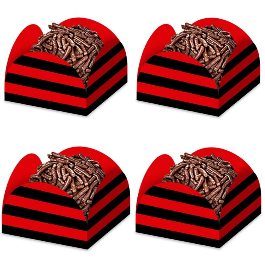 Forminha para Doce - Seleção Times de Futebol - Rubro-Negro - 50 Unidades em Oferta na Shopee