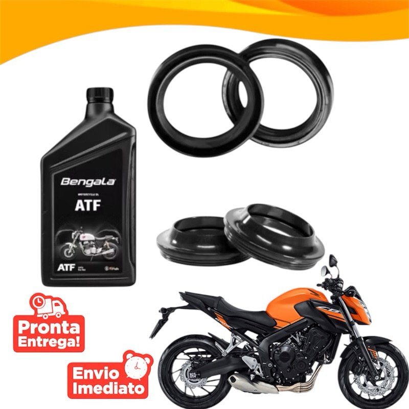 Retentor Bengala + Guarda Pó + Óleo Atf Cb650f Cbr650f