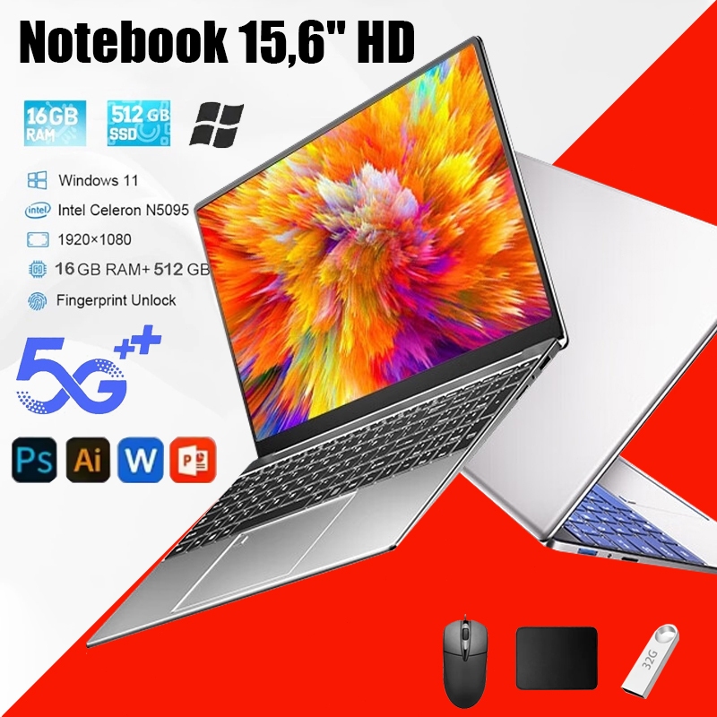 Notebook 15,6″ HD com 16GB RAM,