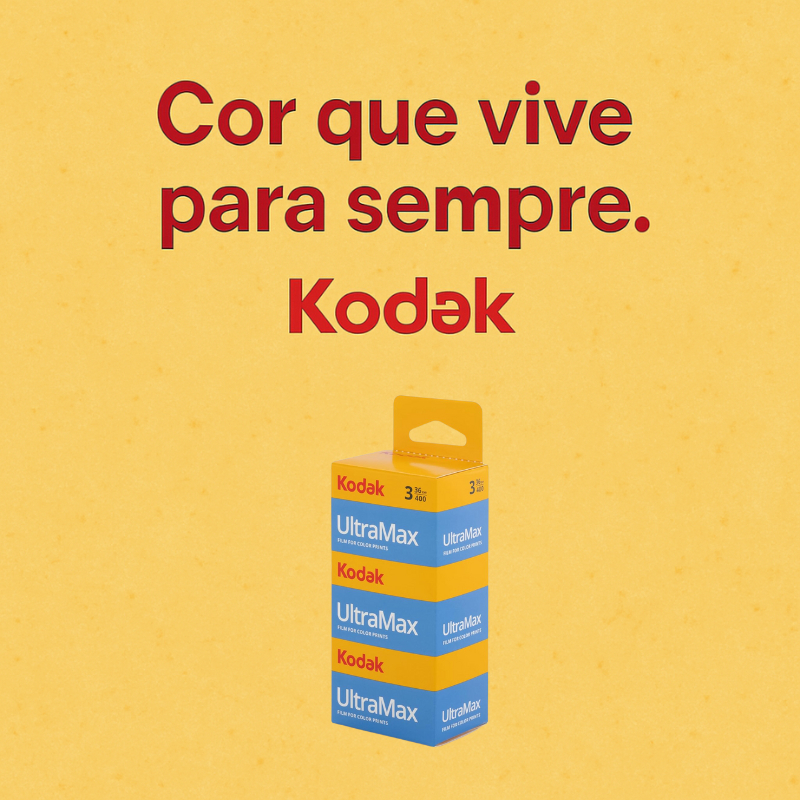 Filme Kodak 35mm ULTRAMAX 400 – 36 Exposições (Kit com 3 Rolos para Câmeras Analógicas)