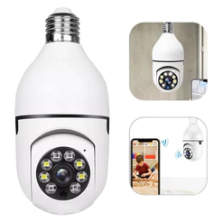 Câmera de segurança wi-fi ip sem fio 360 Lâmpada yoosee icsee full HD visão noturna 8177 - bivolt
