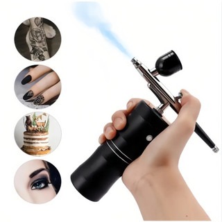 Kit Aerógrafo Recarregável Mini Compressor Sem Fio Portátil Conjunto de aerógrafo recarregável mini