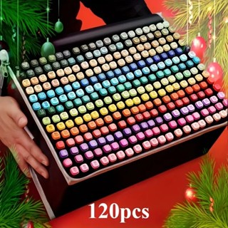 36/48/60/80/100/120 Cores Caneta Marcadora canetinhas coloridas Kit Com Ponta Dupla/marcador touch/caneta marker em Oferta na Shopee