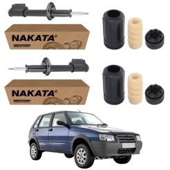 PAR AMORTECEDOR DIANTEIRO UNO WAY 2007 A 2013 NAKATA + KIT