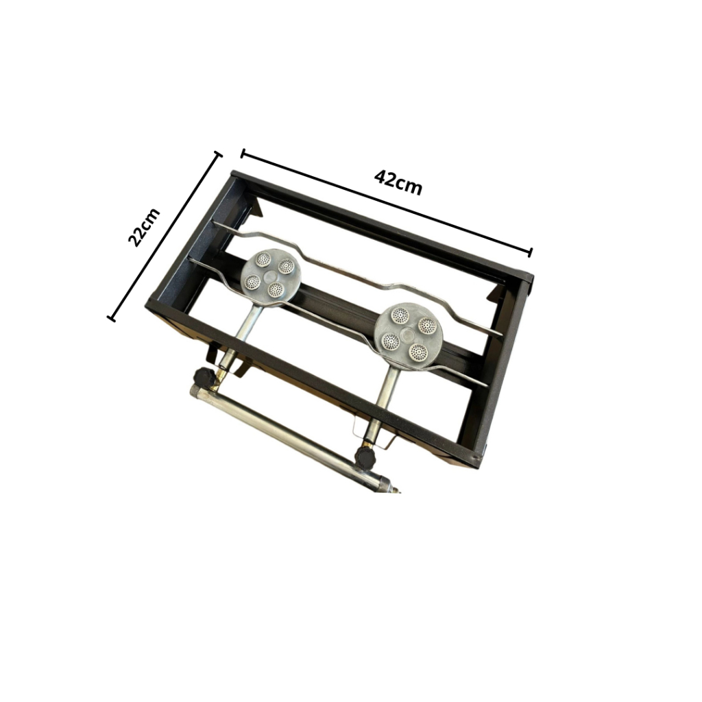 Fogão semi-Industrial Caminhoneiro 2 Bocas Alta Pressão c/ Mangueira em Oferta na Shopee