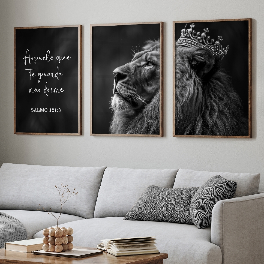 Quadro 3 Telas Salmos 123:3 Aquele Que Te Quarda Nao Dorme Salmos Escolha a Moldura Com Ou Sem Vidro em Oferta na Shopee