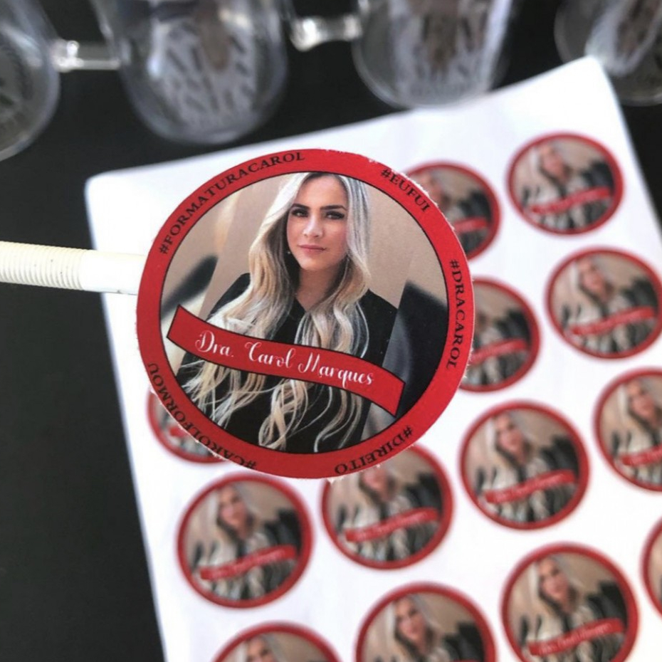 Adesivos Para Formatura Personalizados - CRIAMOS A ARTE - 50 E 100 UNIDADES em Oferta na Shopee