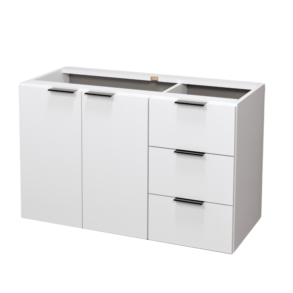 Balcão Móvel Gabinete Mdf Banheiro Sem Tampo & Sem Cuba 80cm Gavetas Lado Direito do Móvel\ — R$ 407,55 em Shopee