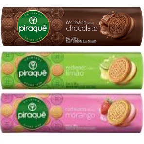 Kit 6 Pacotes de Biscoito Recheado Piraquê - 160g em Oferta na Shopee
