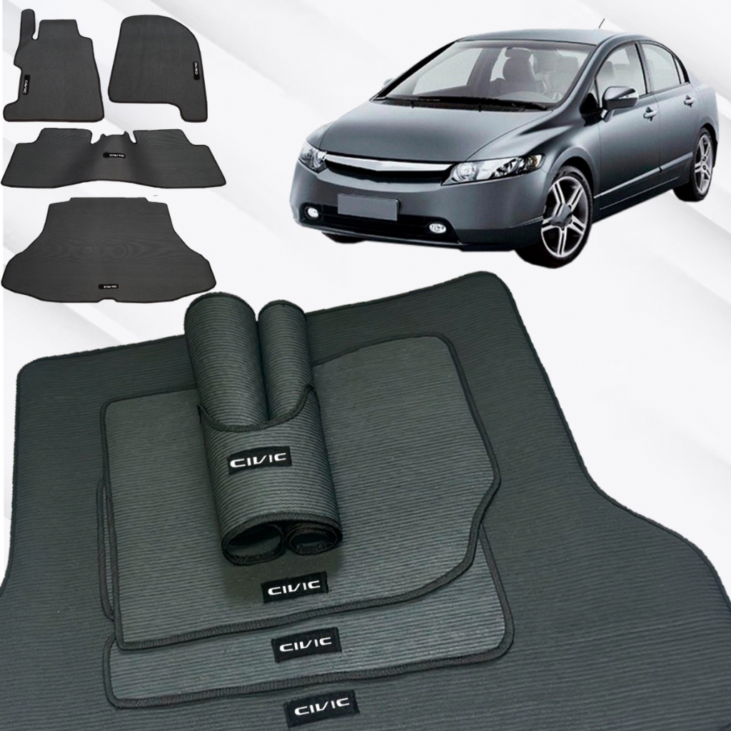 Tapete De Borracha Compatível Com Civic 2007 ATÉ 2011 Traseiro Inteiriço E Porta Malas em Oferta na Shopee