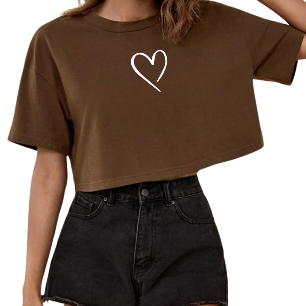 Cropped Feminino Estampado Tendência Verão Moda Blogueira Croped Excelente Qualidade 100% Algodão em Oferta na Shopee