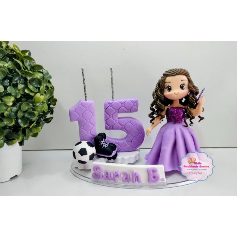 Vela 15 anos com boneca, vela boneca debutante, vela debutante, vela de 18 anos