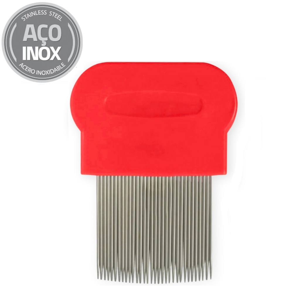 Pente Fino Piolho Inox Ferro Aço Tirar Lêndeas Criança Adulto Extrator