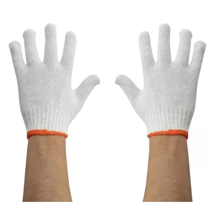 Par de luvas brancas De Algodão adulto inverno frio termica quentes basica unisex Promoção