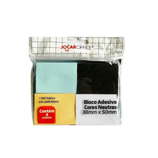 Bloco Adesivo Cores Neutras - jocar office em Oferta na Shopee