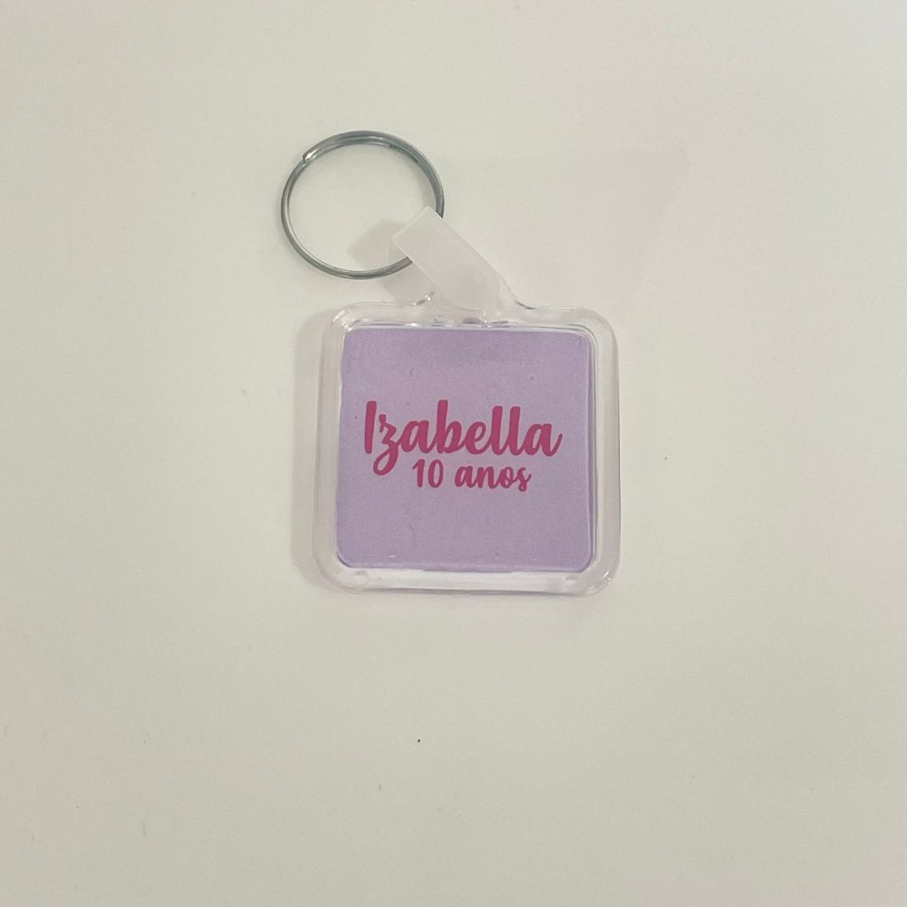Chaveiros 3x3 Carmed - Lembrancinhas Personalizadas - Papelaria Personalizada - Aniversário - Festas