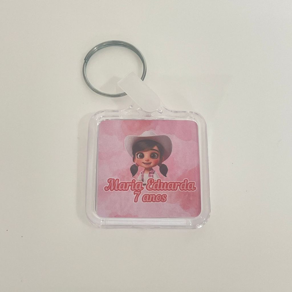 Chaveiros 3x3 Ana Castela - Lembrancinhas Personalizadas - Papelaria Personalizada - Aniversário - Chá de Bebê