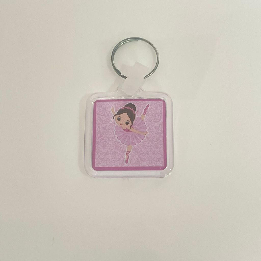Chaveiros 3x3 Bailarina - Lembrancinhas Personalizadas - Papelaria Personalizada - Aniversário