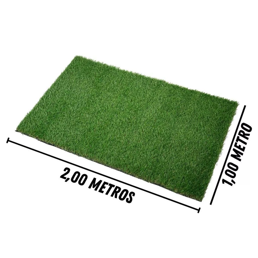Grama Sintética 10mm - 1,00 x 2,00 Para Decoração Flores Jardim Campo de futebol - B-28