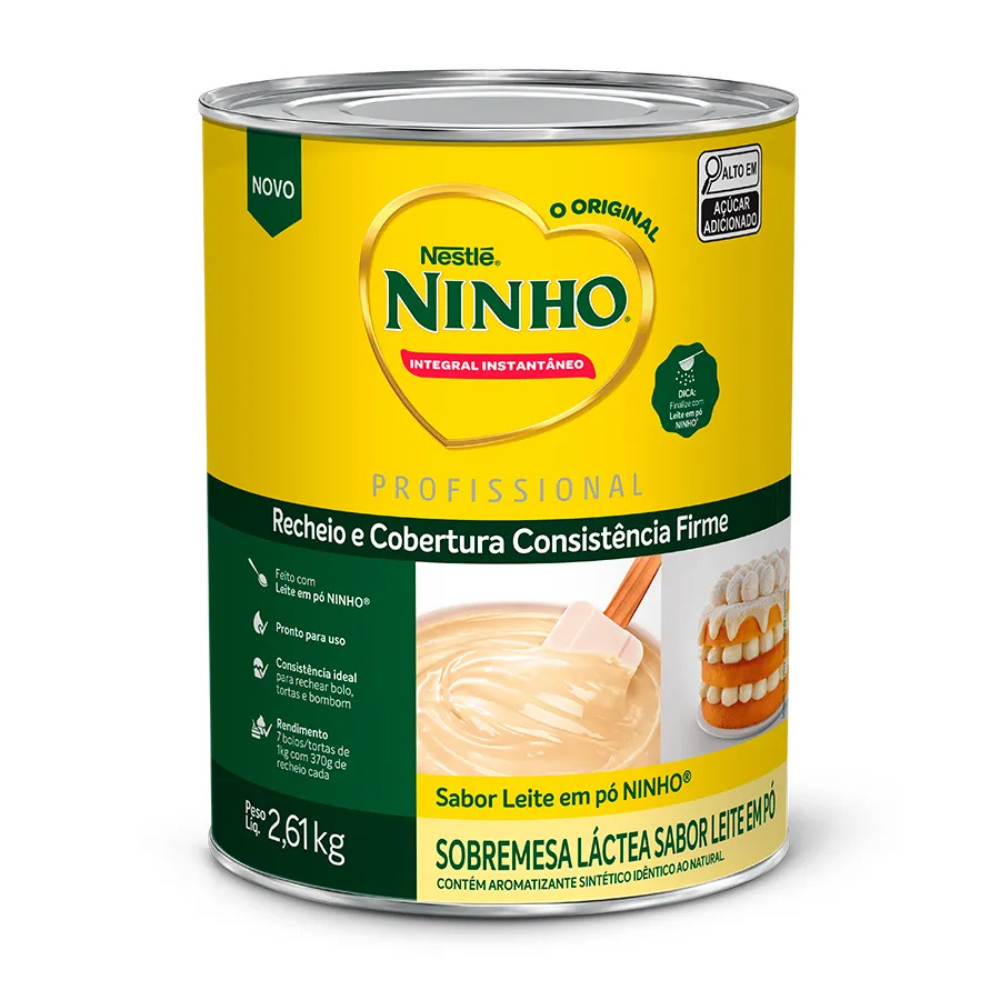 Recheio Cobertura Leite Ninho 2,61kg em Oferta na Shopee