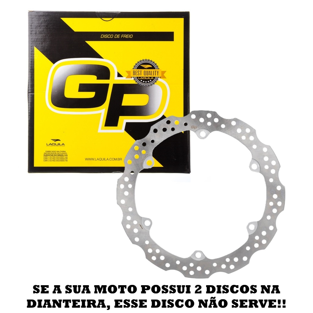 Disco de Freio Dianteiro Cb 500x 2014-2019 / Cb 500r Cb 500f 2014-2023 Gp7
