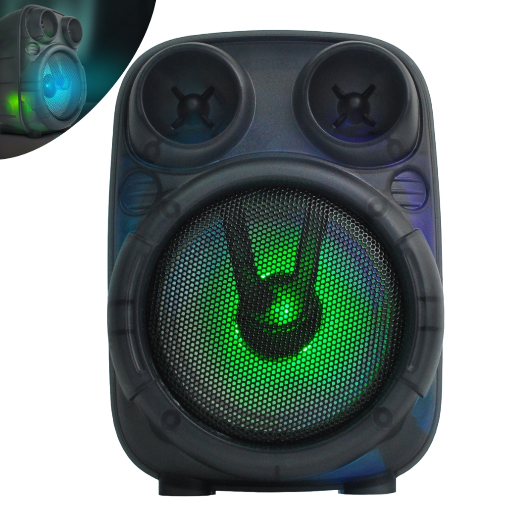 Caixa De Som Bluetooth 8w Led Fm Usb Cartão Tf Tws Portátil