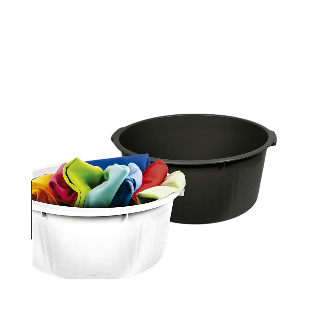 Bacia De Plastico Gigante Preta 67Litros gg Lavanderia Piscina Balde Preta ou branca