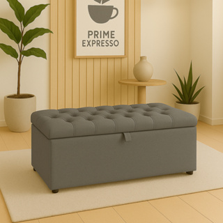 Puff Baú pé de cama no Sued Capitone Organizador e Sapateira em Oferta na Shopee