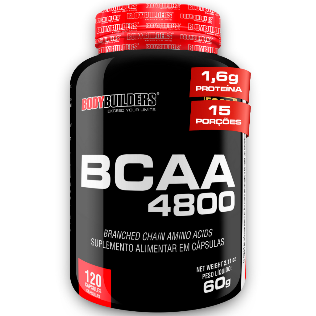 BCAA 4800 120 Cápsulas - Rápida Absorção - Bodybuilders - Health