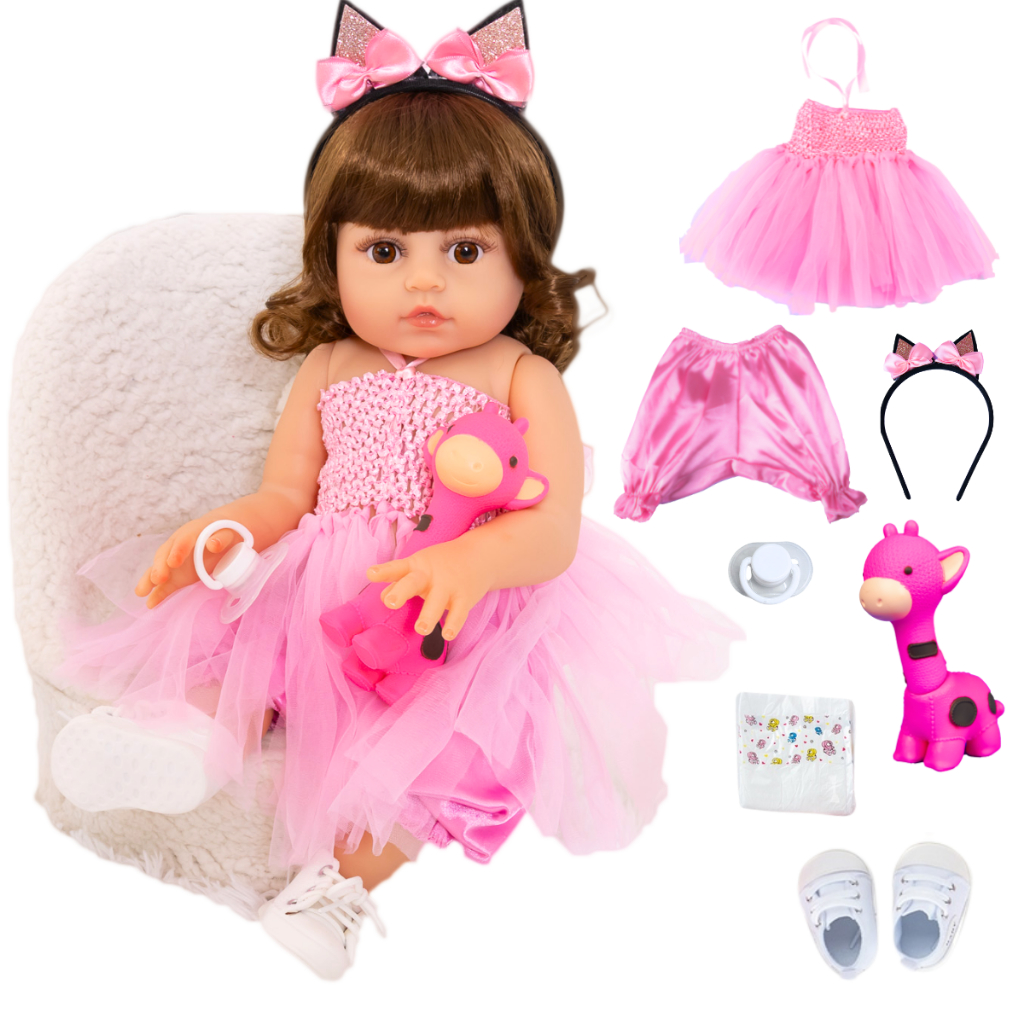 Bebê Reborn Boneca Realista Bailarina Em Silicone Promoção Linda - Mom & Baby