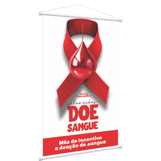 Banner doação de sangue campanha Junho Vermelho em Oferta na Shopee