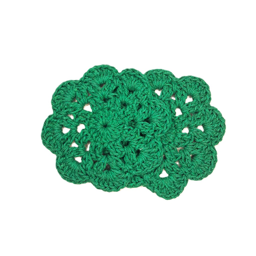 Sousplat Supla Descanso Porta Copo de Crochê Decoração Cozinha Mesa de Jantar Suplat Crochet