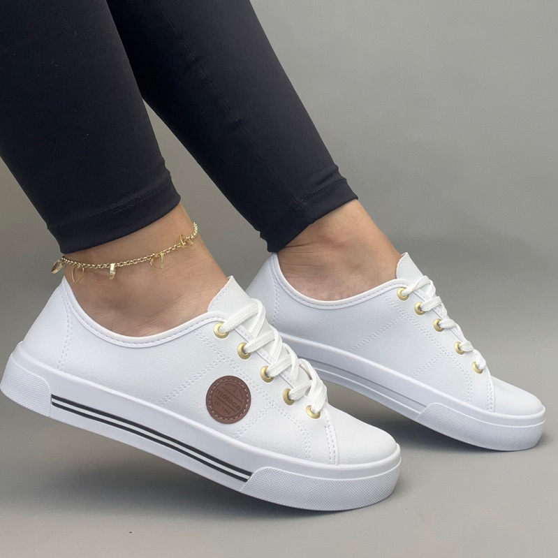 Tênis Feminino Sapatênis Confortável Casual Moleca Original Básico MC5667 em Oferta na Shopee