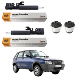 PAR AMORTECEDOR TRASEIRO UNO WAY 2007 A 2013 COFAP + KIT