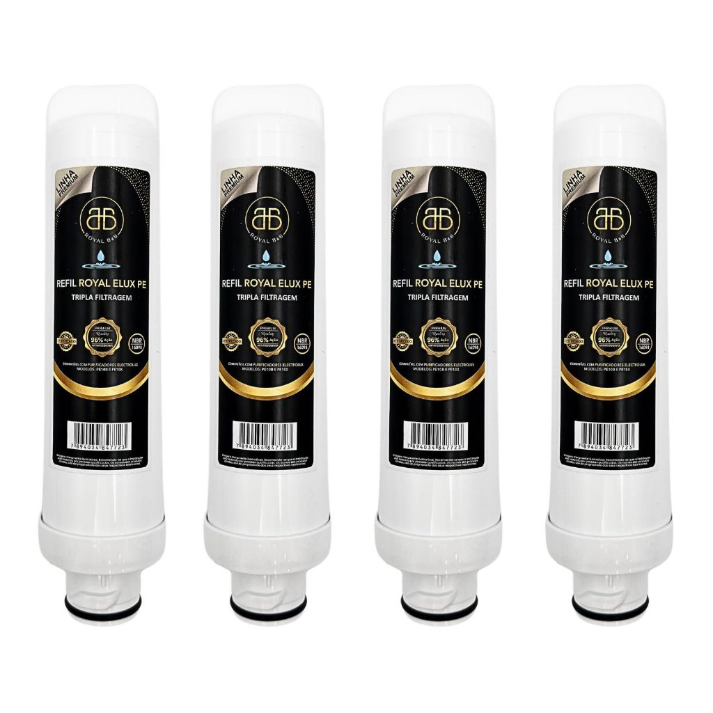 Kit 4 Refil Compatível Purifcador Água Electrolux Pe10 Pe10b