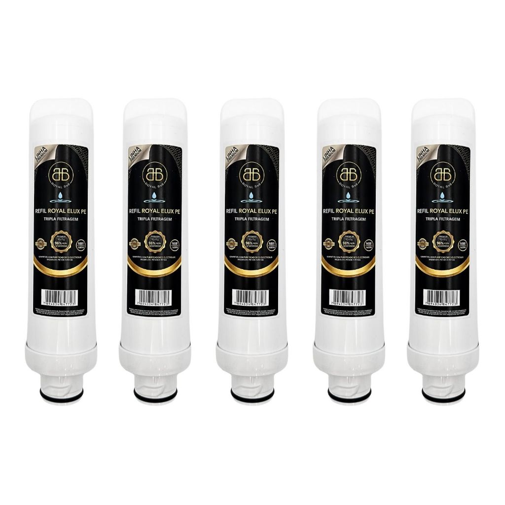 Kit 5 Refil Compatível Purifcador Água Electrolux Pe10 Pe10b