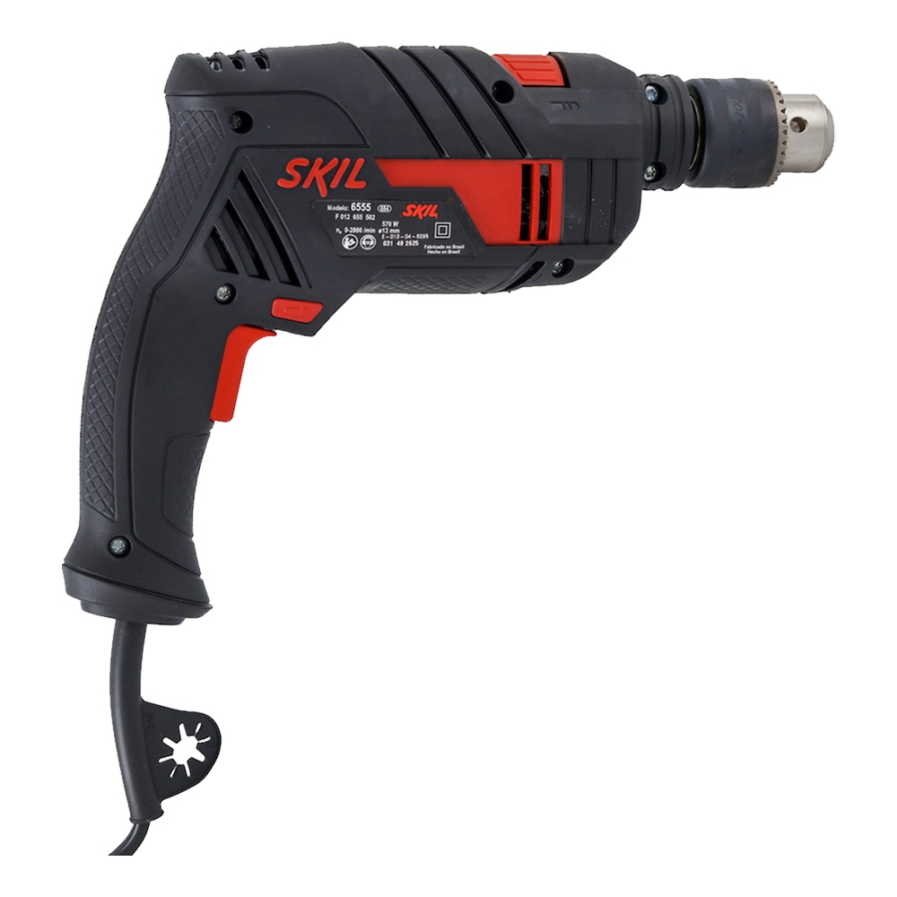 Detalhes do Furadeira de Impacto Skil 1/2 6555 570W VVR + 10 Acessórios com Maleta