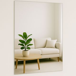 Espelho GRANDE De Vidro Para Quarto/Sala/Banheiro Decorativo Fixação Em Parede em Oferta na Shopee